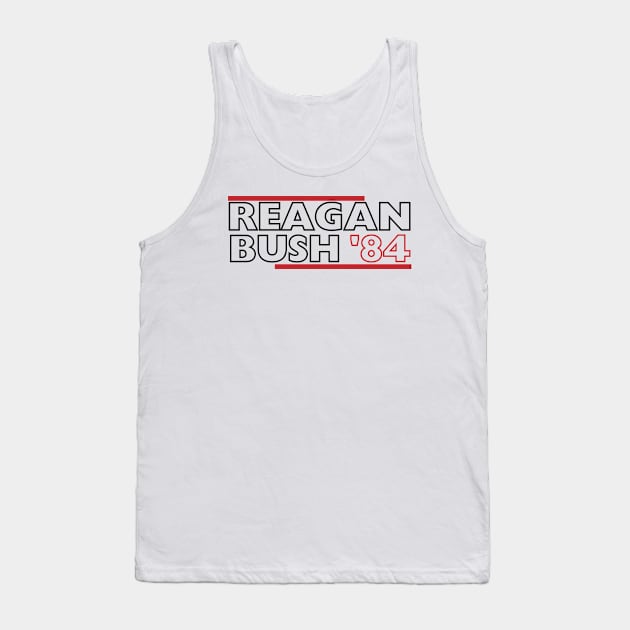 Reagan Bush '84. Funny Phrase, Presidential Campaign 1984 Tank Top by JK Mercha